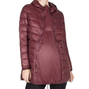 Modern Eternity 3-in-1 Down Maternity Puffer Jacket Burgundy